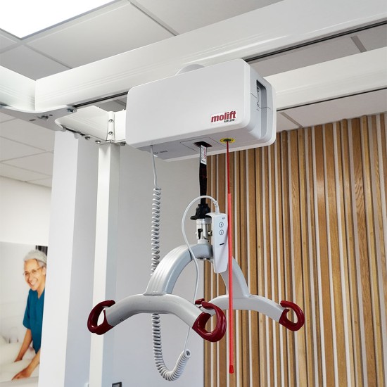 Molift Quattro 4 Post Gantry in clinical setting